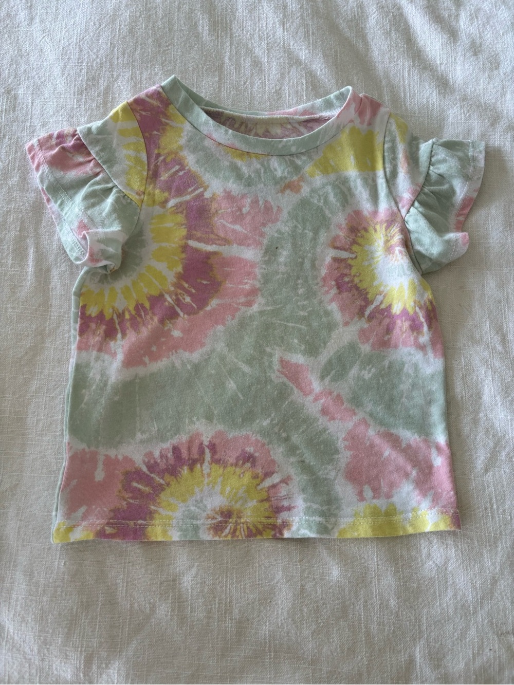 Grayson Mini Tie-Dye Ruffle Short Sleeve T-Shirt Girls 2T
